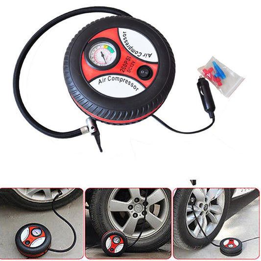 Portable Mini Air Compressor Auto Pump Car Sport Tyre Inflator